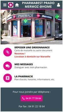appli pharmabest prado1 Capture d'écran de l'Application Pharmabest PradoMermoz@home Source : GooglePlay