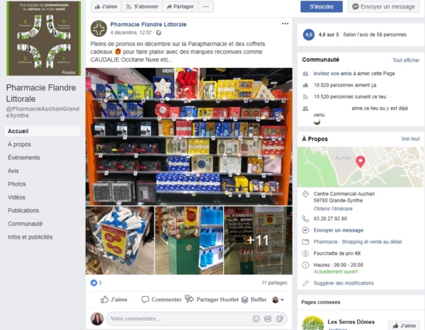 Page Facebook de la pharmacie Flandre Littorale Page Facebook de la pharmacie Flandre Littorale
